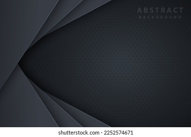 realistic gray paper cut on dark textured background