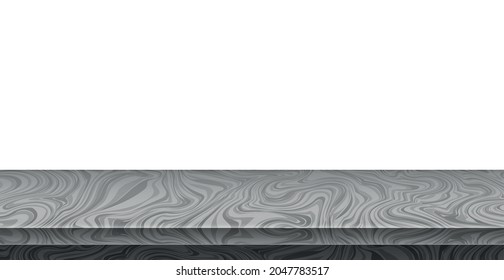 Realistic gray stone table top, background for presentation - Vector illustration