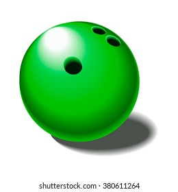 A realistic green bowling ball