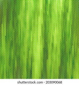 Realistic green canvas texture. Ecology book cover. Square vector illustration of natural camouflage material. Eco design