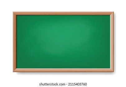 Realistic Green Chalkboard Template Board Wood Stock Vector (Royalty ...