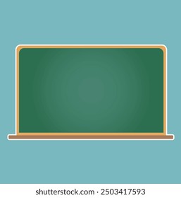 Realistic green chalkboard with wooden frame. Rubbed out dirty chalkboard. Empty school chalkboard for classroom or restaurant menu. Vector template blackboard for design