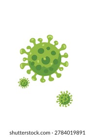 realistic green coronavirus virion structure isolated concept biology art