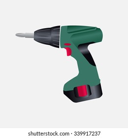 Realistic green drill.