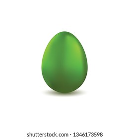 realistic green egg vector on a white background