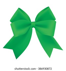 Realistic green gift ribbon