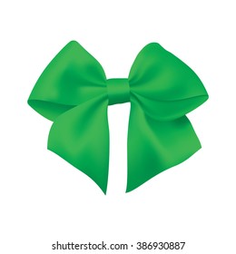 Realistic green gift ribbon