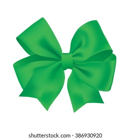Realistic green gift ribbon