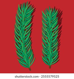 	
Realistic green pine branches with needles isolated vector illustration for seasonal and holiday design	
