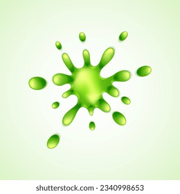 Realistic green slime. Graphic concept for your design