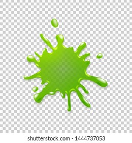 Realistic green slime. Illustration isolated on transparent background. Graphic concept for your design