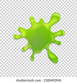 Realistic green slime. Illustration isolated on transparent background. Graphic concept for your design