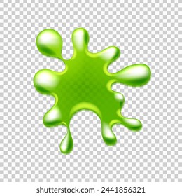 Realistic green slime. Illustration isolated on transparent background. Graphic concept for your design