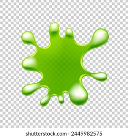 Realistic green slime. Illustration isolated on transparent background. Graphic concept for your design