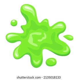 Realistic green slime. Slime splatter isolated on white background, vector art and illustration. Graphic concept for your design 