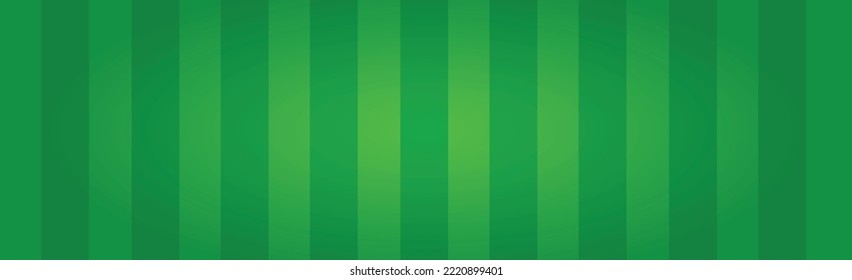 Realistic green soccer field with vertical lines - Vector illustration