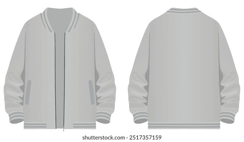 Chaqueta de béisbol gris realista, Vector