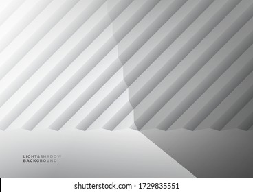 Realistic grey studio wall, Empty light&shadow room interior in minimal 3d.