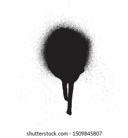 Realistic grunge graffiti spray paint effect on the white wall background