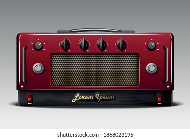 Realistic guitar combo amp. Vector.