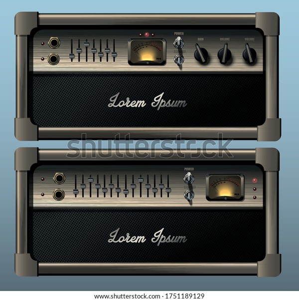 Realistic Guitar Combo Amp Vector Stock Vector (Royalty Free) 1751189129