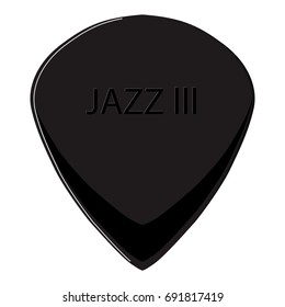 Realistic guitar pick jazz shape