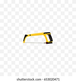 Realistic Hacksaw Element. Vector Illustration Of Realistic Arm-Saw Isolated On Clean Background. Can Be Used As Arm, Saw And Hacksaw Symbols.