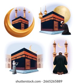 Realista Hajj Mini Composições Set