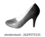 Realistic Halftone Effect Illustration of a Woman