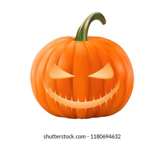 realistic halloween pumpkin vector isolated on white background