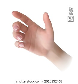 Realistic hand for advertising, in which you can put beer, phone, can, candy and any other thing