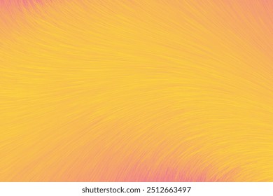 Realistic Hand Drawn Golden Yellow Fur Texture Background. Vector Illustration For Poster, Banner etc.