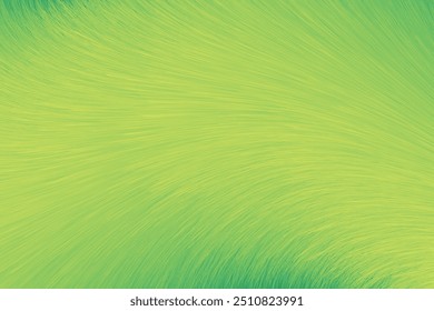 Realistic Hand Drawn Green Fur Texture Background. Vector Illustration For Poster, Banner etc.