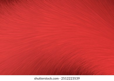 Realistic Hand Drawn Red Fur Texture Background. Vector Illustration For Poster, Banner etc.