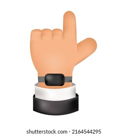 Realistische Handgesten-Symbol. Vektorgrafik