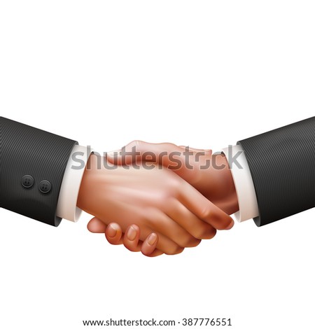 Realistic hand shake illustration
