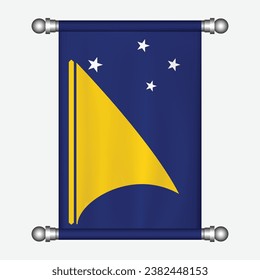 Realistic hanging flag of BENIN pennant