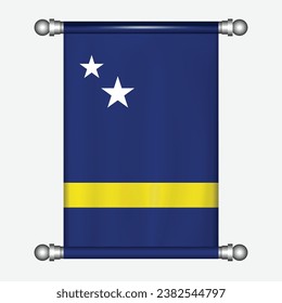Bandera colgante realista de la inclinación de CURAÇAO