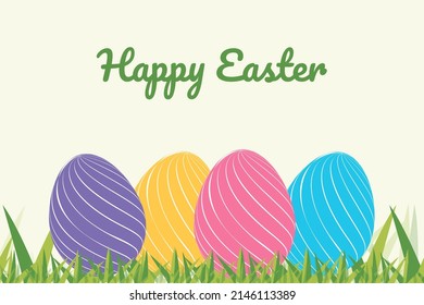 Realistic happy Easter day ILLUSTRATION.
