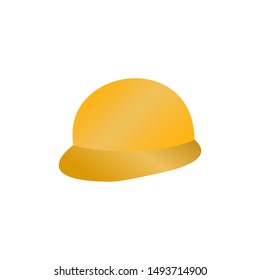 realistic hard hats design vector yellow color