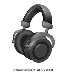 elemento de fone de ouvido realista para elemento de banner