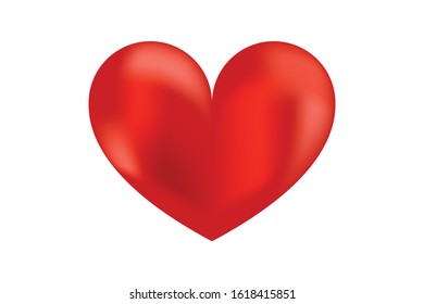 Realistic heart. 3d illustration of a heart. Vector illustration EPS10