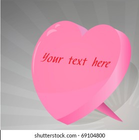 Realistic heart frame on the table