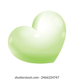 Realistische Herzform Ballon auf weiß.