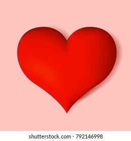 Realistic heart for your design. Vector illustration design.