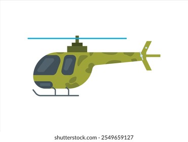 Ilustración vectorial de helicóptero realista, Arte vectorial de helicóptero moderno, helicóptero de Vector con cuchillas giratorias, diseño detallado de un helicóptero de rescate de emergencia. 