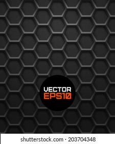 Realistic hexagonal grid background.Vector illustration. Seamless pattern.