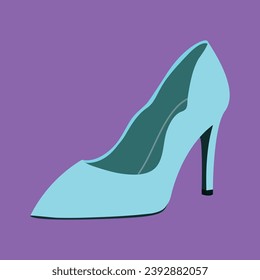 Realistic High Heels ladies shoe vector illustration.

