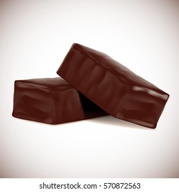 Realistic high quality illustration of chocolate candy