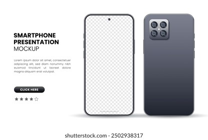 Realistic high quality smartphone mockup mobile phone frame different angle smartphone presentation. Mobile phone frame blank display with isolated on white background.